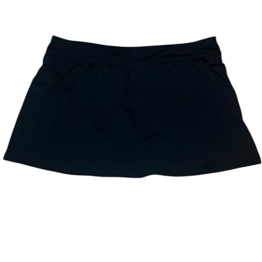 Lands’ End swim mini skirt, black, 16